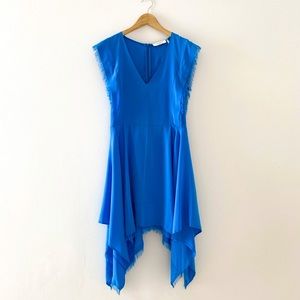 Sandro Paris Silk Sleeveless Asymmetric Dress